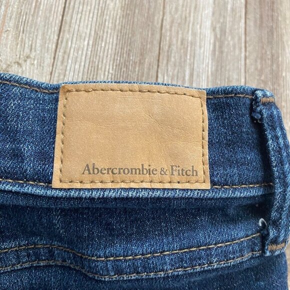 Abercrombie & Fitch Womens 4 / 27 Low Rise Distressed Denim Fringe Cuffed Short - Picture 10 of 11
